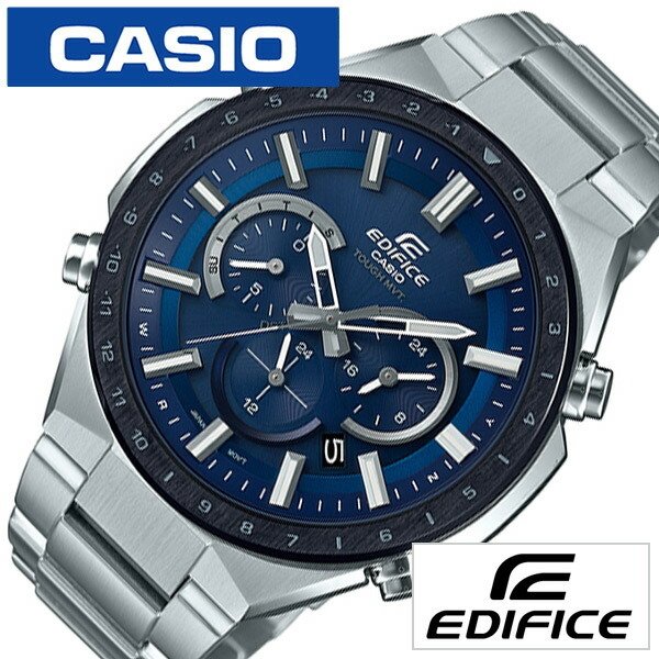 カシオ エディフィス ソーラー 電波 時計 CASIO EDIFICE 腕時計 メンズ ブルー EQW-T660DB-2AJF ブランド クロノ クロノグラフ フラットベゼル スポーツ