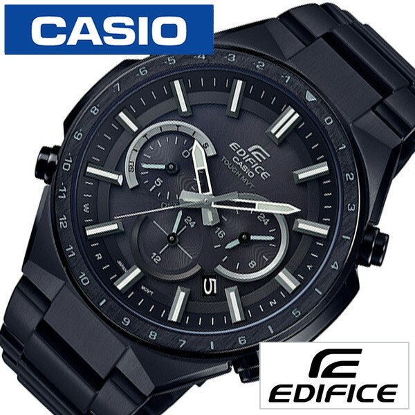 カシオ エディフィス ソーラー 電波 時計 CASIO EDIFICE 腕時計 メンズ ブラック EQW-T660DC-1AJF ブランド クロノ クロノグラフ フラットベゼル スポーツ