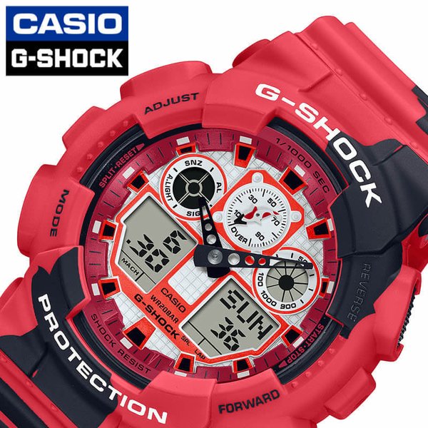 カシオ 腕時計 G ショック CASIO G-SHOCK NISHIKIGOI メンズ ホワイト、レッド レッド、ブラック 時計 GA-100JK-4AJR 人気 おすすめ おしゃれ ブランド