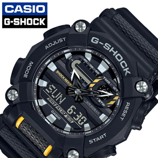 G-SHOCK カシオ 腕時計 Gショック CASIO 時計 メンズ Gショック ブラック GA-900-1AJF 人気 ブランド おすすめ ラバー イエロー 黒 防水 アナログ