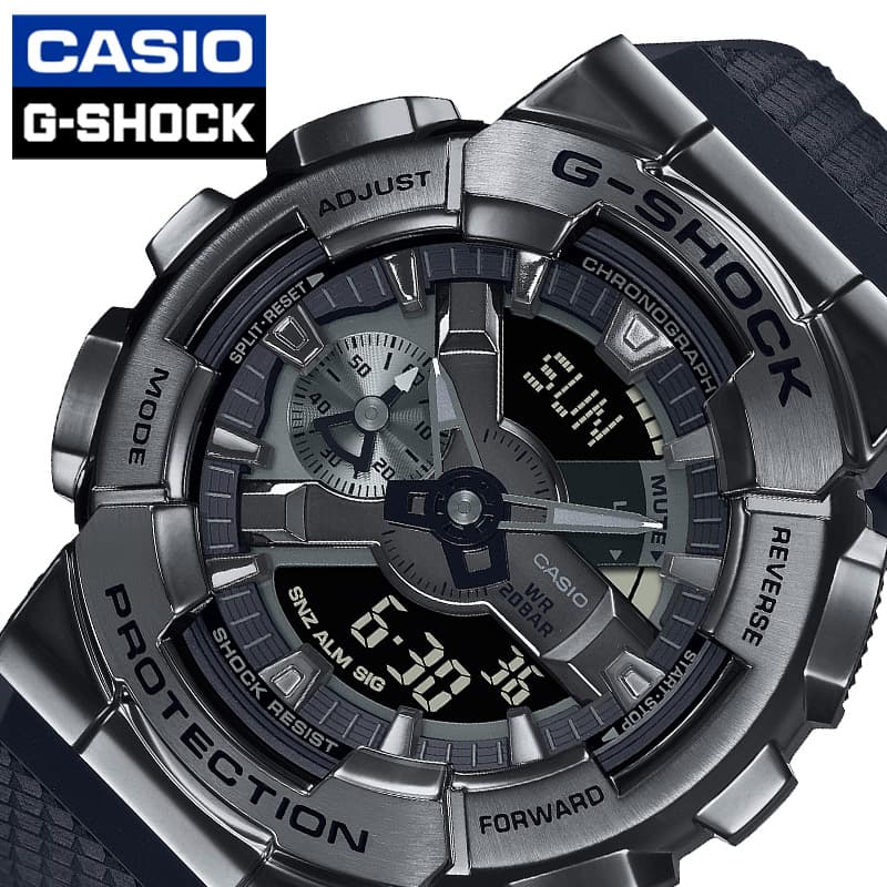 カシオ 腕時計 Gショック ブラックアウト CASIO G-SHOCK METEL COVERED メンズ メタルブラック ブラック 時計 メタル オールブラック GM-110BB-1AJF 人気