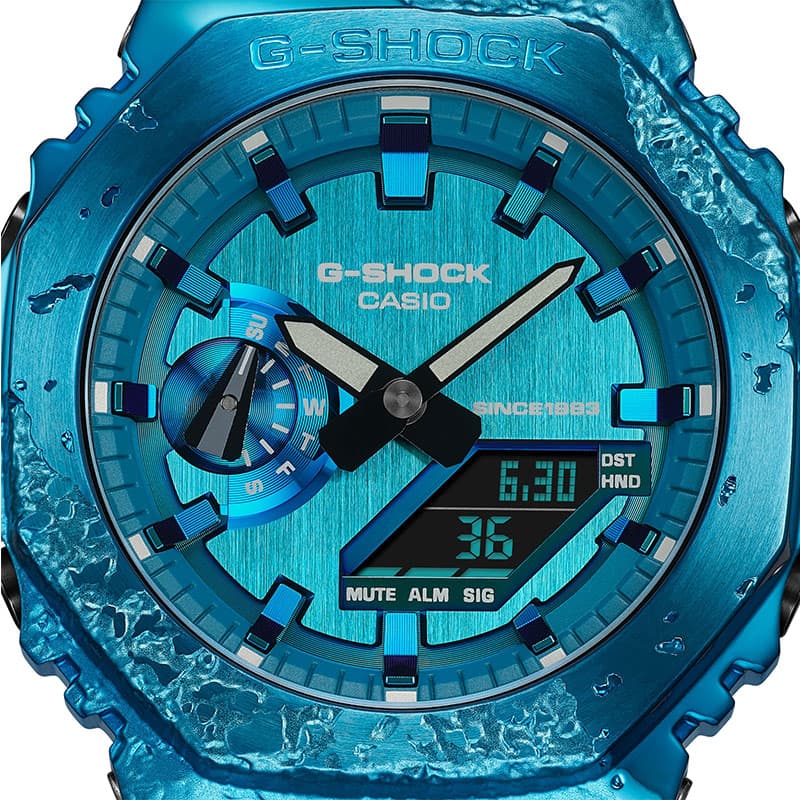 カシオ 腕時計 Gショック コーディエライト CASIO G-SHOCK 40th Anniversary Adventurer’s Stone  メンズ ターコイズブルー ネイビー 時計 限定 鉱石