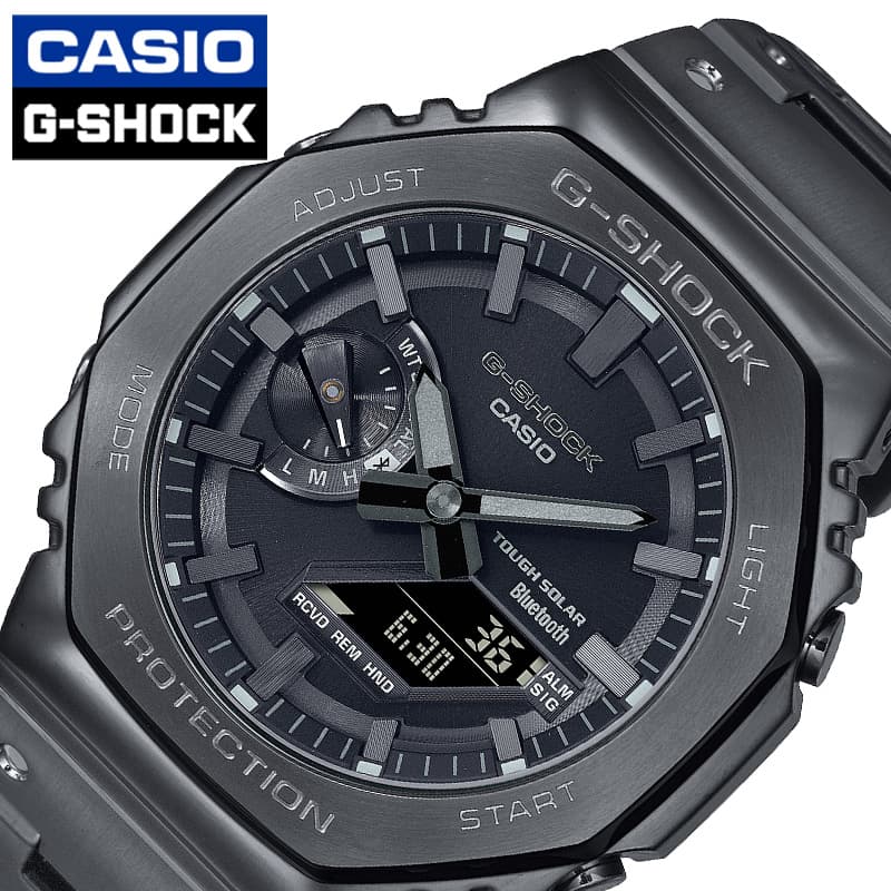 カシオ 腕時計 Gショック カシオーク CASIO G-SHOCK FULL METAL メンズ ブラック メタルブラック 時計 ソーラー メタル フルメタル 高級 銀 GM-B2100BD-1AJF｜watch-lab