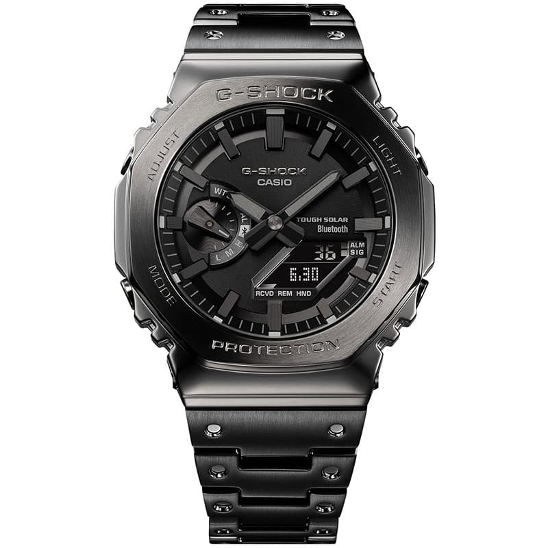カシオ 腕時計 Gショック カシオーク CASIO G-SHOCK FULL METAL メンズ ブラック メタルブラック 時計 ソーラー メタル フルメタル 高級 銀 GM-B2100BD-1AJF｜watch-lab｜02