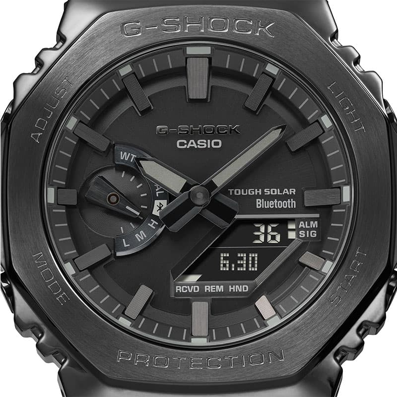 カシオ 腕時計 Gショック カシオーク CASIO G-SHOCK FULL METAL メンズ ブラック メタルブラック 時計 ソーラー メタル フルメタル 高級 銀 GM-B2100BD-1AJF｜watch-lab｜03
