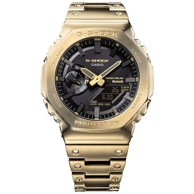 カシオ 腕時計 Gショック カシオーク CASIO G-SHOCK FULL METAL メンズ ブラック ゴールド 時計 ソーラー メタル  フルメタル 高級 金 GM-B2100GD-9AJF 人気