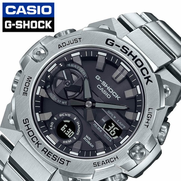 カシオ ジーショック 腕時計 Gスティール CASIO G-SHOCK G-STEEL メンズ ブラック シルバー 時計 GST-B400D-1AJF 人気 おすすめ おしゃれ ブランド アウトドア