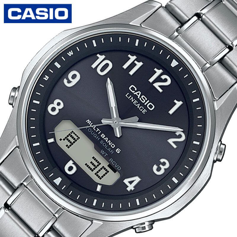 カシオ 電波 ソーラー 腕時計 CASIO 時計 リニエージ LINEAGE 男性 メンズ LCW M100TSE 1A2JF かわいい 華奢 小ぶり 小さめ 人気 おすすめ ブランド :CASIO LCW M100TSE 1A2JF:正規腕時計の専門店ウォッチラボ