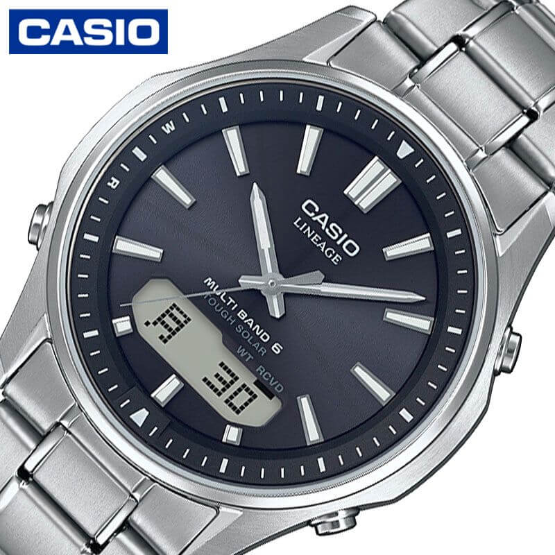 カシオ 電波 ソーラー 腕時計 CASIO 時計 リニエージ LINEAGE 男性 メンズ LCW-M100TSE-1AJF かわいい 華奢 小ぶり  小さめ 人気 おすすめ ブランド