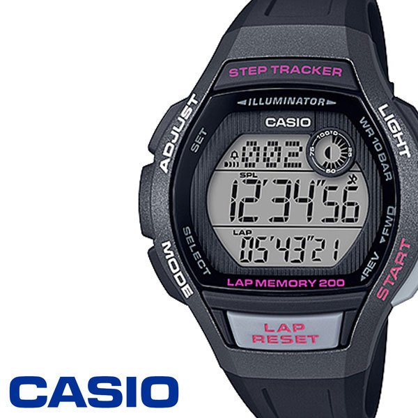 カシオ スポーツギア 時計 CASIO SPORTS GEAR 腕時計 レディース LWS-2000H-1AJF おすすめ ブランド スポーツ ランニング ジョギング マラソン ペア