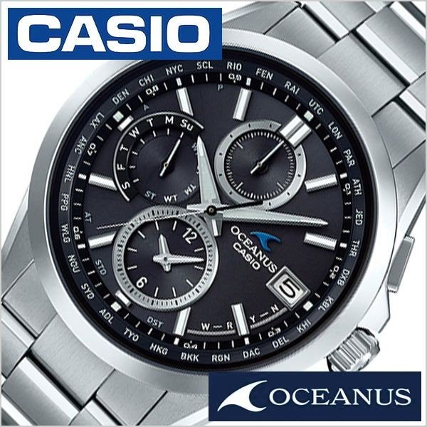 カシオ オシアナス クラシックライン 腕時計 CASIO OCEANUS Classic Line 時計 メンズ ブラック OCW-T2600-1A2JF