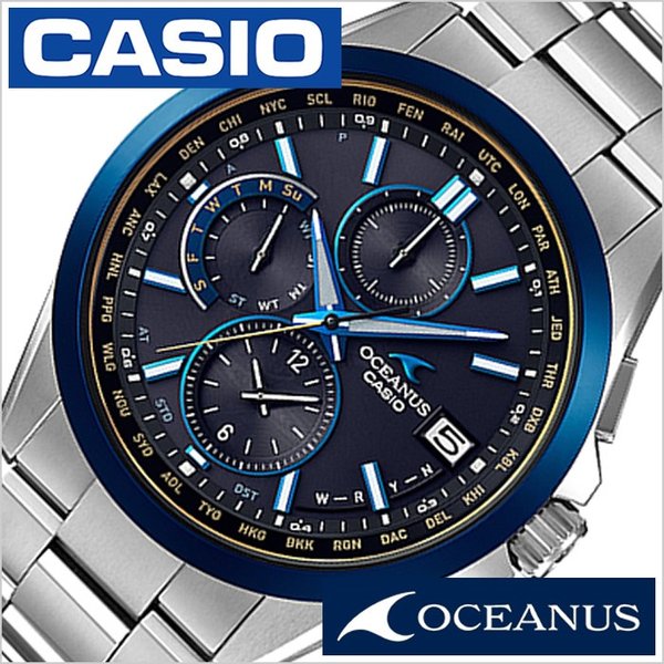 カシオ オシアナス 時計 CASIO OCEANUS 腕時計 CASIO腕時計 カシオ時計 ブラックマーブル Black Marble メンズ ブラック OCW-T2600G-1AJF