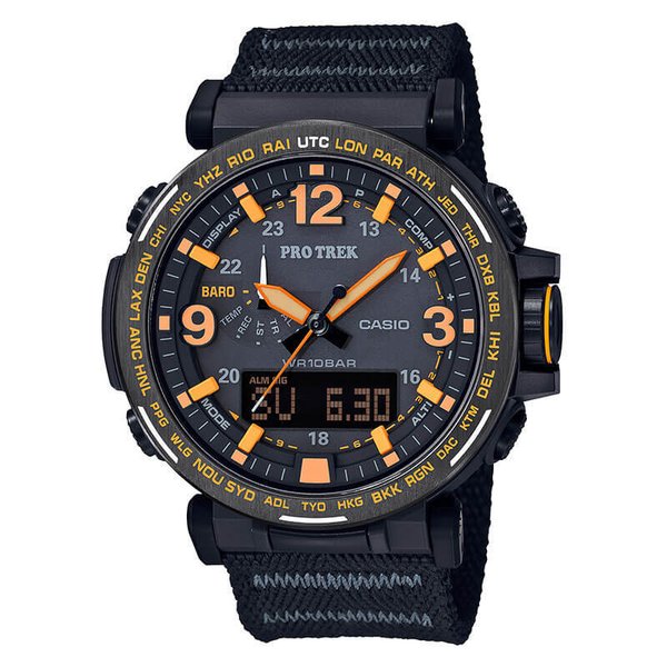 【美品】CASIO PRO TREK PRG-600-1JF 腕時計 ブラック PRO TREK プロトレック カシオ ソーラー 時計 PROTREK CASIO 腕時計