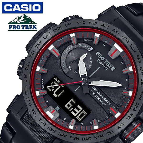  ץȥå 饤ޡ饤 顼   CASIO PROTREK Climber Line ӻ  ֥å PRW-60YT-1JF ɿ ͵ ֥ 