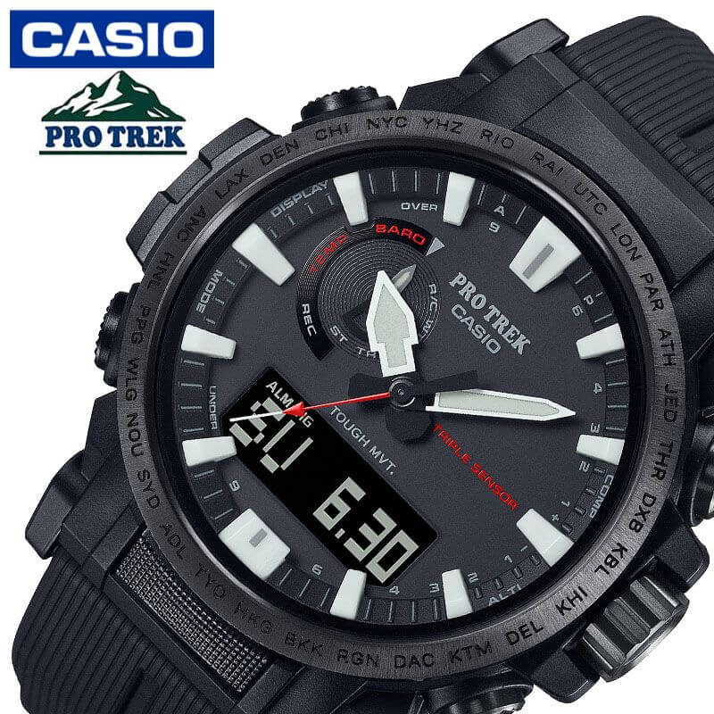 カシオ 電波 ソーラー 腕時計 CASIO 時計 プロトレック PROTREK 男性 メンズ PRW-61Y-1BJF かっこいい 彼氏 夫 人気 おすすめ ブランド