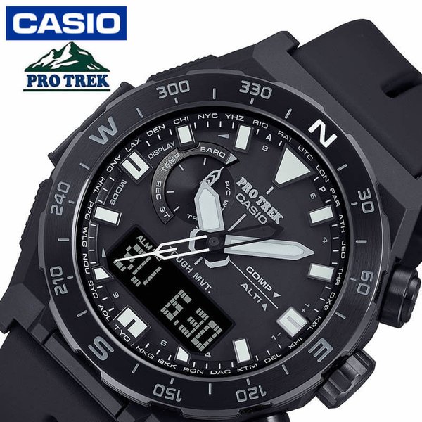  ץȥå ӻ 饤ޡ饤 ѥ CASIO PROTREK Climber Line Compass  ֥å  PRW-6800Y-1JF ͵  