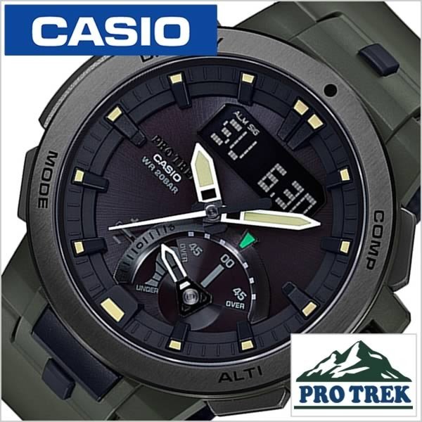 カシオ プロトレック 時計 CASIO PROTREK 腕時計 アースカラー メンズ ブラック PRW-7000-3JF