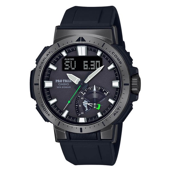 プロトレック マルチフィールドライン カシオ ソーラー 電波 時計 PRO TREK Multi Field Line CASIO 腕時計 メンズ ブラック PRW-70Y-1JF 人気 ブランドの画像