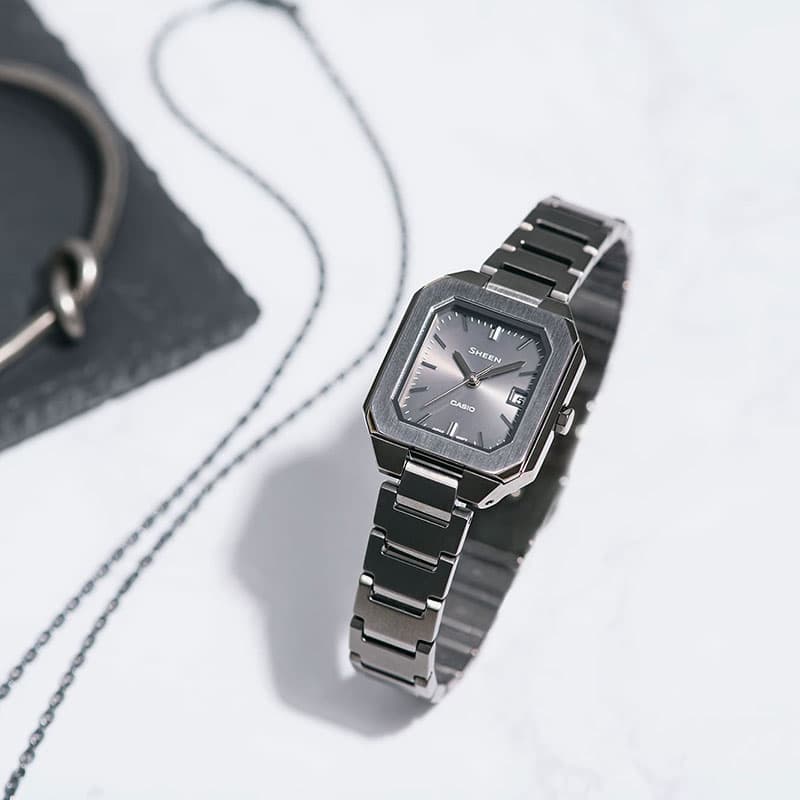 カシオ 腕時計 シーン ソーラーサファイアモデル CASIO SHEEN Solar Sapphire レディース ブラック 時計 ソーラー きれい 綺麗 落ち着き シンプル シック｜watch-lab｜03