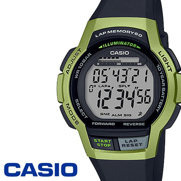 Yahoo! Yahoo!ショッピング(ヤフー ショッピング)カシオ スポーツギア 時計 CASIO SPORTS GEAR 腕時計 メンズ WS-1000H-3AJF 軽い 見やすい おすすめ ブランド スポーツ ランニング ジョギング ウォーキング