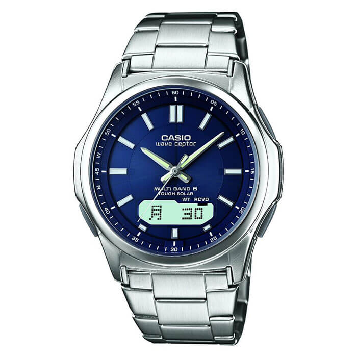 カシオウェーブセプター腕時計 CASIOWAVE CEPTOR時計 CASIO WAVE CEPTOR 腕時計 カシオ ウェーブセプター 時計 ソーラー電波腕時計 MULTIBAND6 メンズ ブルー｜watch-lab｜02