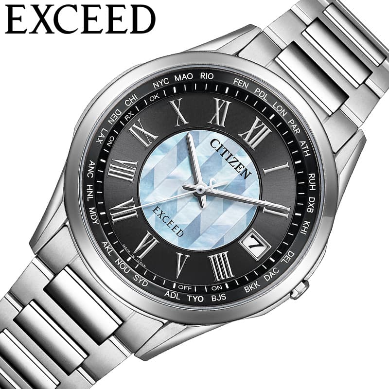 シチズン 腕時計 CITIZEN 時計 エクシード EXCEED メンズ ブラック 