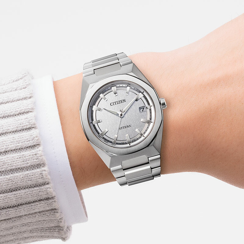 シチズン 腕時計 CITIZEN 時計 アテッサ ATTESA メンズ シルバー 電波