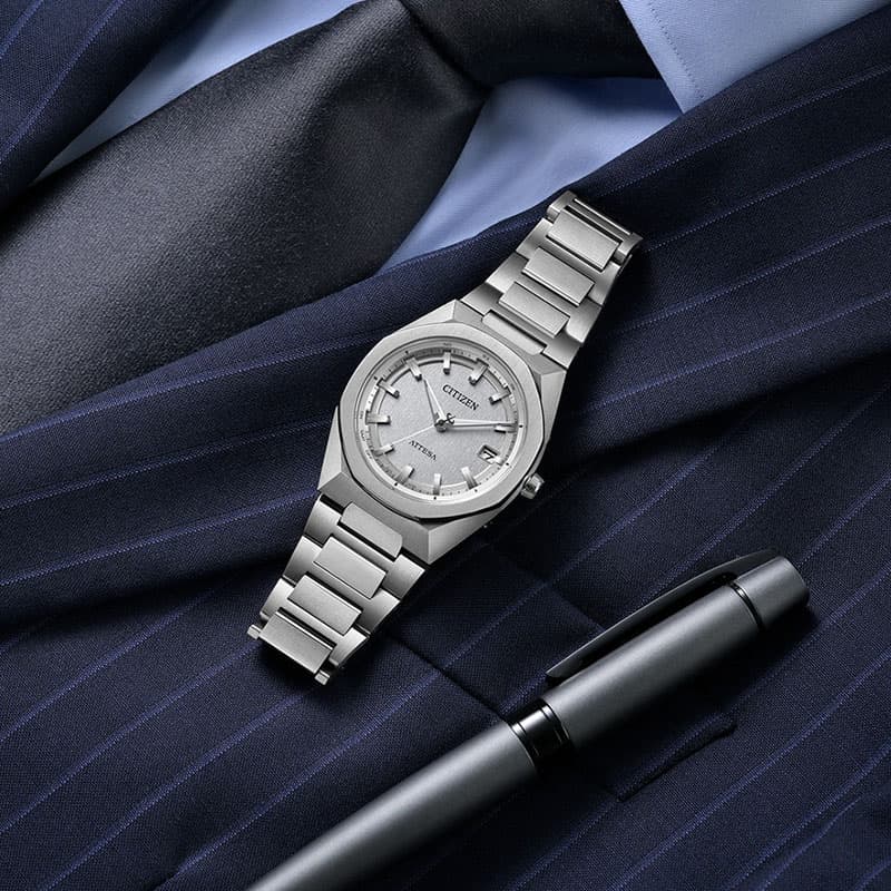シチズン 腕時計 CITIZEN 時計 アテッサ ATTESA メンズ シルバー 電波