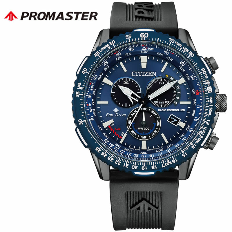 シチズン 腕時計 プロマスター CITIZEN PROMASTER メンズ ブルー ブラック 時計 電波ソーラー 電波時計 ダイレクトフライト SKYシリーズ CB5006 02L :CB5006 02L:正規腕時計の専門店ウォッチラボ