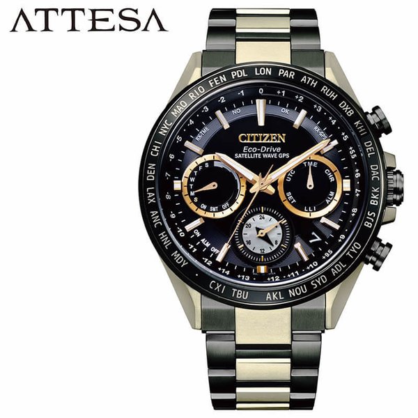 シチズン 腕時計 アテッサ CITIZEN ATTESA メンズ ブラック HAKUTO-Rコラボ エコドライブGPS衛星電波 限定モデル 月の陰影 時計 CC4016-75E