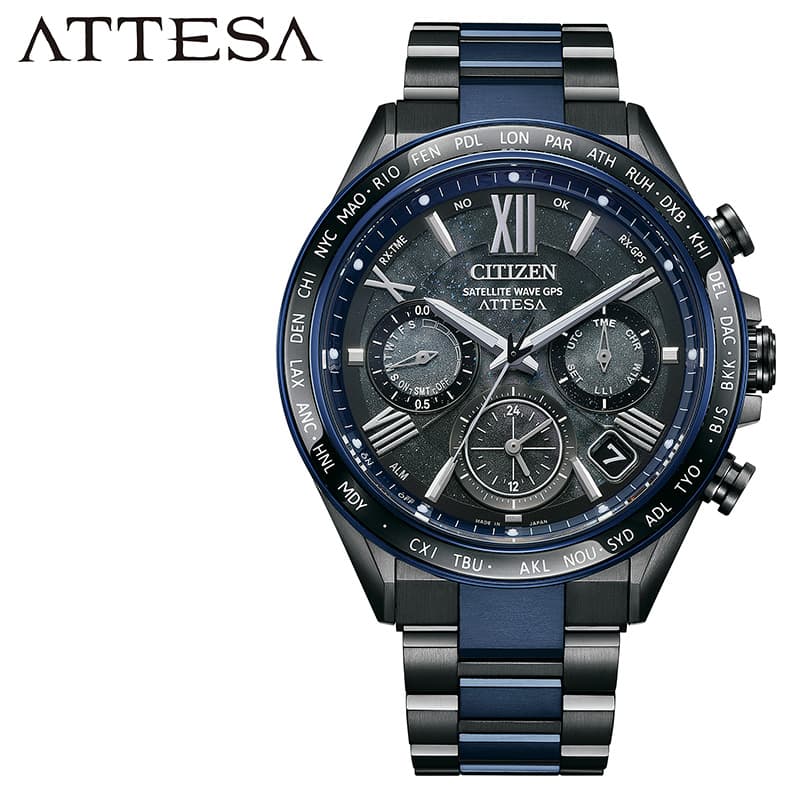  ӻ ƥå CITIZEN ATTESA   GPSȥ顼 GPSȻ ACT Line 35ǯǰ 3 Blue Universe Collection CC4066-69E