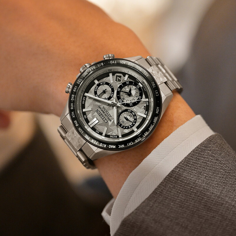 シチズン 腕時計 CITIZEN 時計 アテッサ シルバー メンズ GPS電波