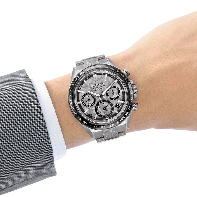 シチズン 腕時計 CITIZEN 時計 アテッサ シルバー メンズ GPS電波