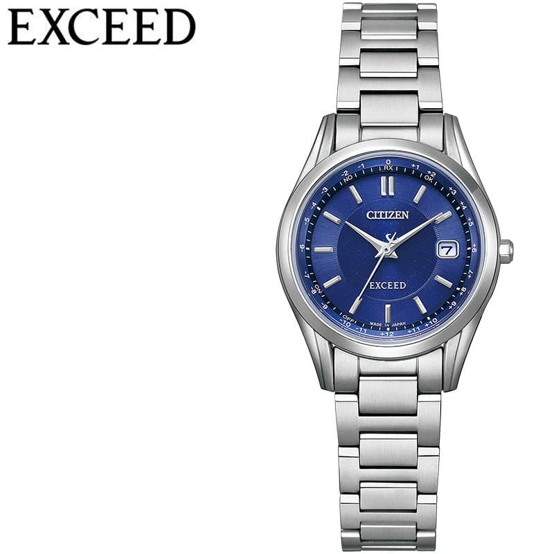 シチズン 腕時計 エクシード CITIZEN EXCEED レディース ブルー シルバー 時計 電波ソーラー ダイレクトフライト ペア ES9370-62L 人気 おすすめ おしゃれ