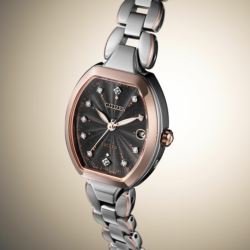 シチズン 腕時計 CITIZEN 時計 エクシード レディース 電波ソーラー クォーツ（電池式）シルバー チタン ベルト ES9485-52E シンプル 人気 おすすめ プレゼントの画像