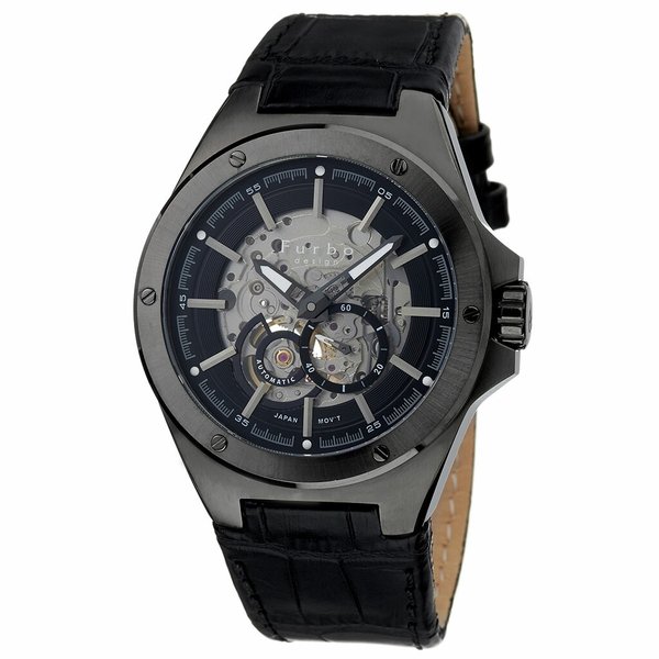 フルボデザイン腕時計 Furbo design時計 メンズ ブラック F2501GBKBK  