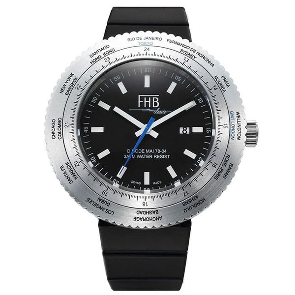 FHB 腕時計 エフエイチビー 時計 ルークシリーズ LUKE SERIES メンズ ブラック F509SB 人気 ブランド レトロ クラシカル ビンテージ アンティーク｜watch-lab｜02