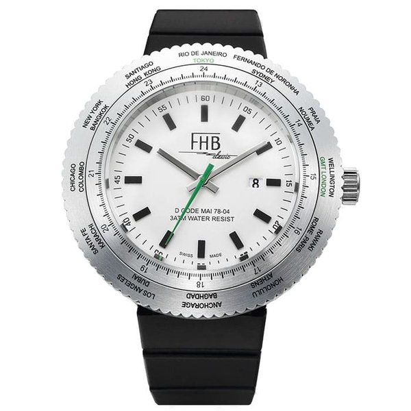 FHB 腕時計 エフエイチビー 時計 ルークシリーズ LUKE SERIES メンズ ホワイト F509SW 人気 ブランド レトロ クラシカル ビンテージ アンティーク｜watch-lab｜02