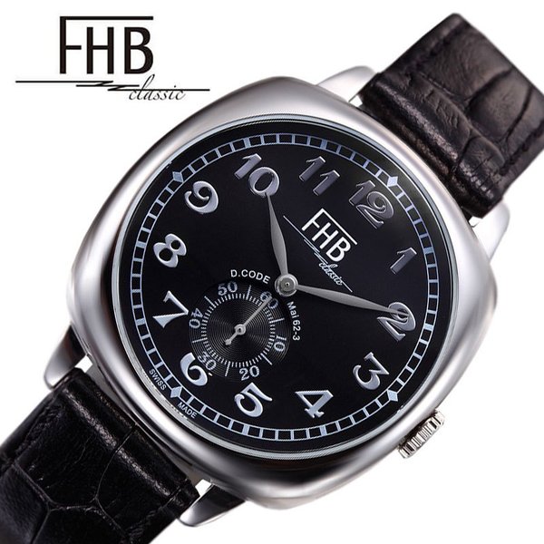 エフエイチビー 腕時計 リアム シリーズ FHB 時計 Liam SERIES メンズ ブラック F901-SBA 正規品 人気 ブランド レトロ  クラシカル アンティーク ビンテージ