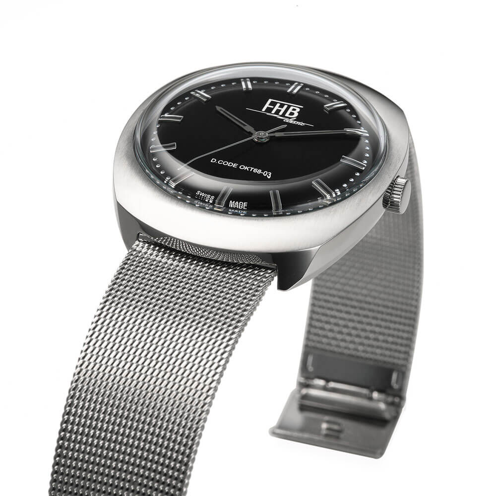 FHB 腕時計 エフエイチビー 時計 ノアシリーズ F930 NOAH SERIES メンズ レディース ブラック F930BK-MT クラシカル レトロ ヴィンテージ ビンテージ シンプル｜watch-lab｜03
