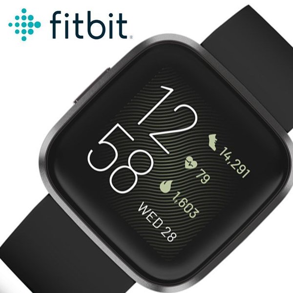 フィットビット スマートウォッチ ヴァーサ 2 時計 Fitbit Versa2 腕時計 メンズ レディース 液晶 FB507BKBK 人気 ブランド おすすめ 防水 アウトドア