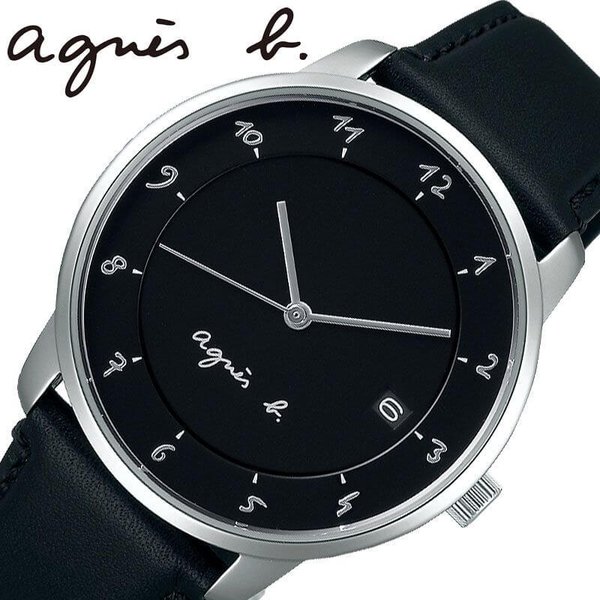 アニエスベー 腕時計 マルチェロ agnes b. marcello! メンズ 男性 ブラック レザー 革ベルト 時計 クォーツ FBRK995 人気 おしゃれ シンプル ブランド