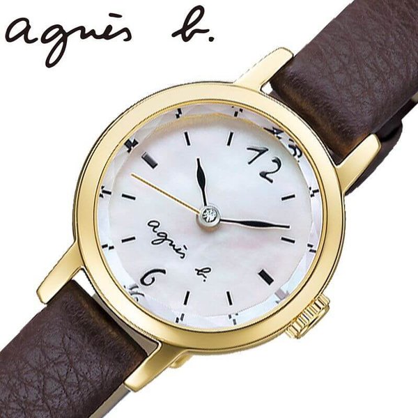 agnes b. アニエスベー 腕時計 レディース 女性 シェル ブラウン