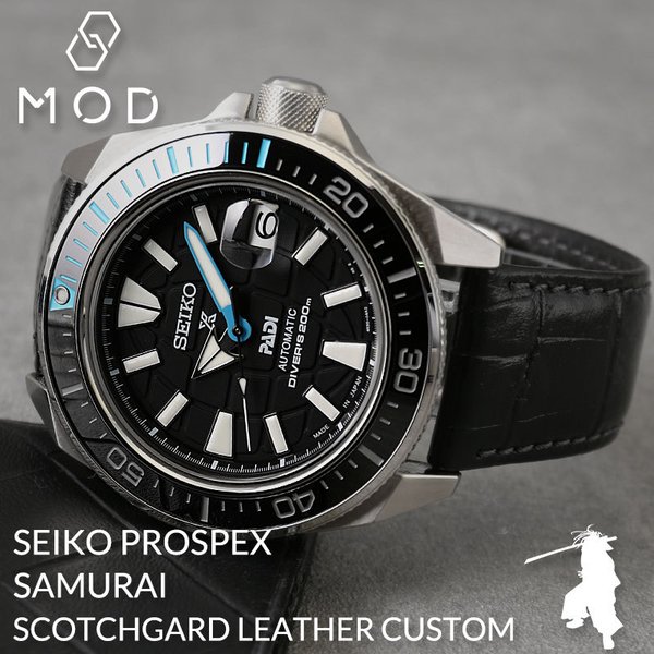 当店限定SET カスタム セイコー 腕時計 SEIKO 時計 サムライ SAMURAI プロスペックス ダイバー スキューバ パディ スペシャル PADI PROSPEX 型押し 超強力