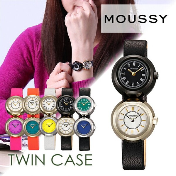 マウジー 腕時計 ツイン ケース MOUSSY Twin Case レディース 女性用 MOUSSY時計 マウジー時計 マウジー MOUSSY Big Case おしゃれ かわいい プチプラ