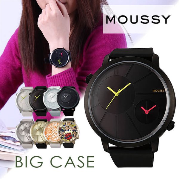 マウジー 腕時計 ビッグケース レディース メンズ ユニセックス 女性用 男性用 男女兼用 MOUSSY時計 マウジー時計 マウジー MOUSSY Big Case おしゃれ かわいい