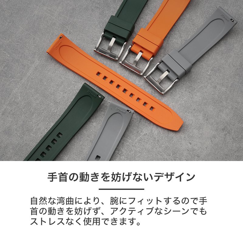 MOD FKM RUBBER OFFSHORE ラバー ストラップ オフショア 時計 ラバーベルト 20 mm 22 mm ベルト 幅 腕時計 防水 時計 腕時計ベルト 替え メンズ 人気 プレゼントの画像