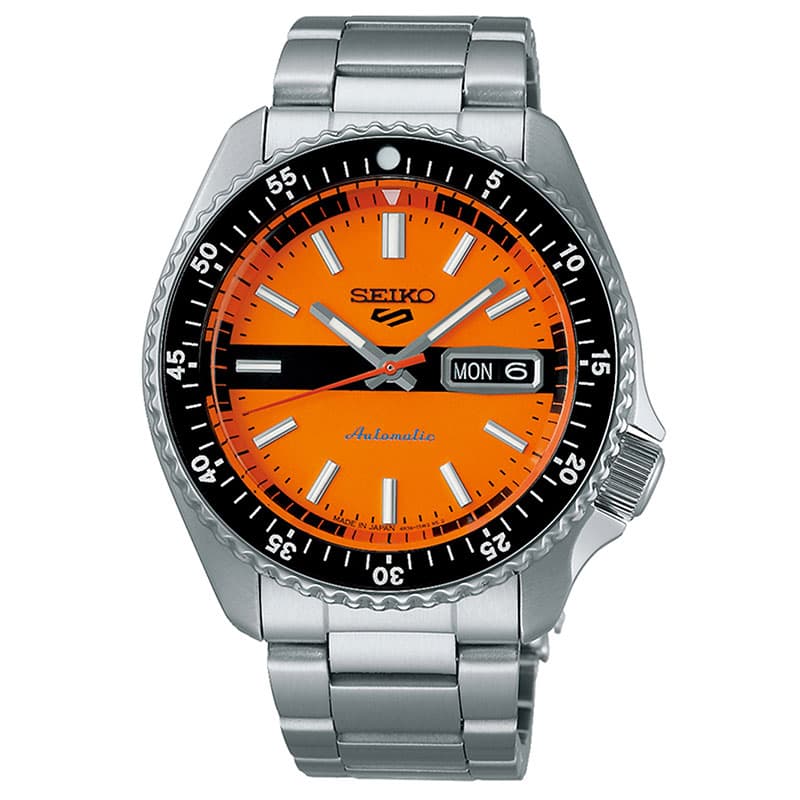 セイコー SKX Sports Style 腕時計 ファイブスポーツ SEIKO 5 SPORTS メンズ オレンジ シルバー 時計 機械式