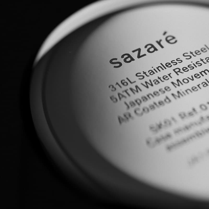 サザレ 腕時計 SA-010100 サザレエスケー01 SAZARE sazare 01 ユニセックス ホワイト ブラック 時計 シンプル 万能 レザー 本革 ミニマム 知的 センス 上品の画像