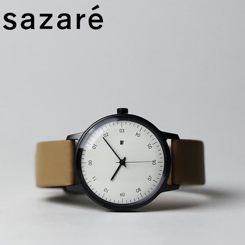 サザレ 腕時計 SA-010400BE サザレエスケー01 SAZARE sazare 01 ユニセックス ホワイト ベージュ 時計 シンプル 万能 レザー 本革 ミニマム 知的 センス 上品
